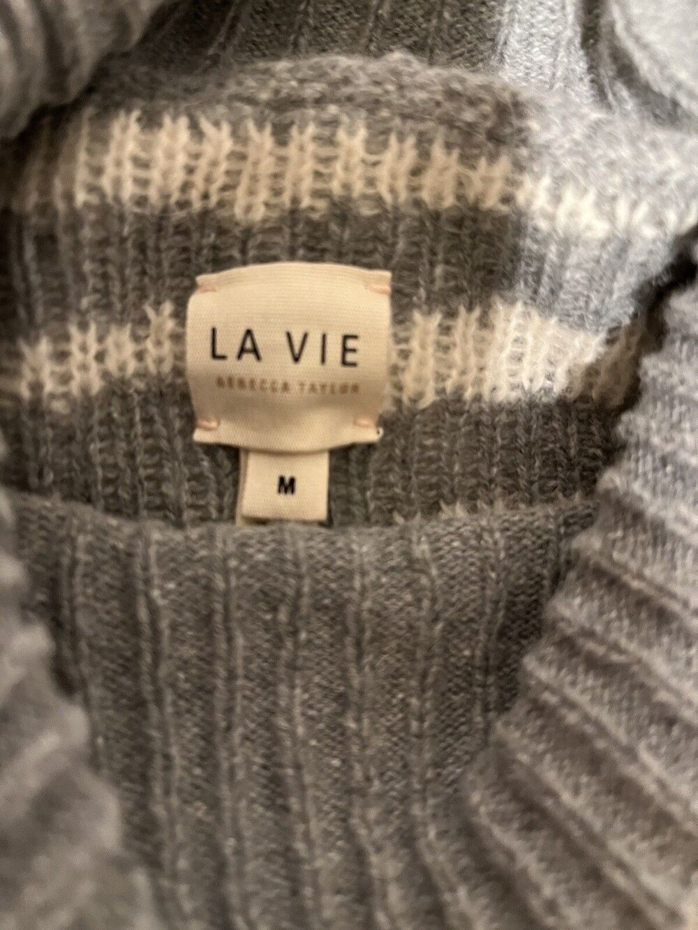 La Vie Rebecca Taylor womens Vintage Mock Neck Wool & Alpaca Sweater size Medium - Picture 3 of 5